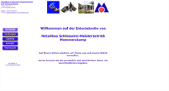 Desktop Screenshot of metallbau-mommerskamp.de